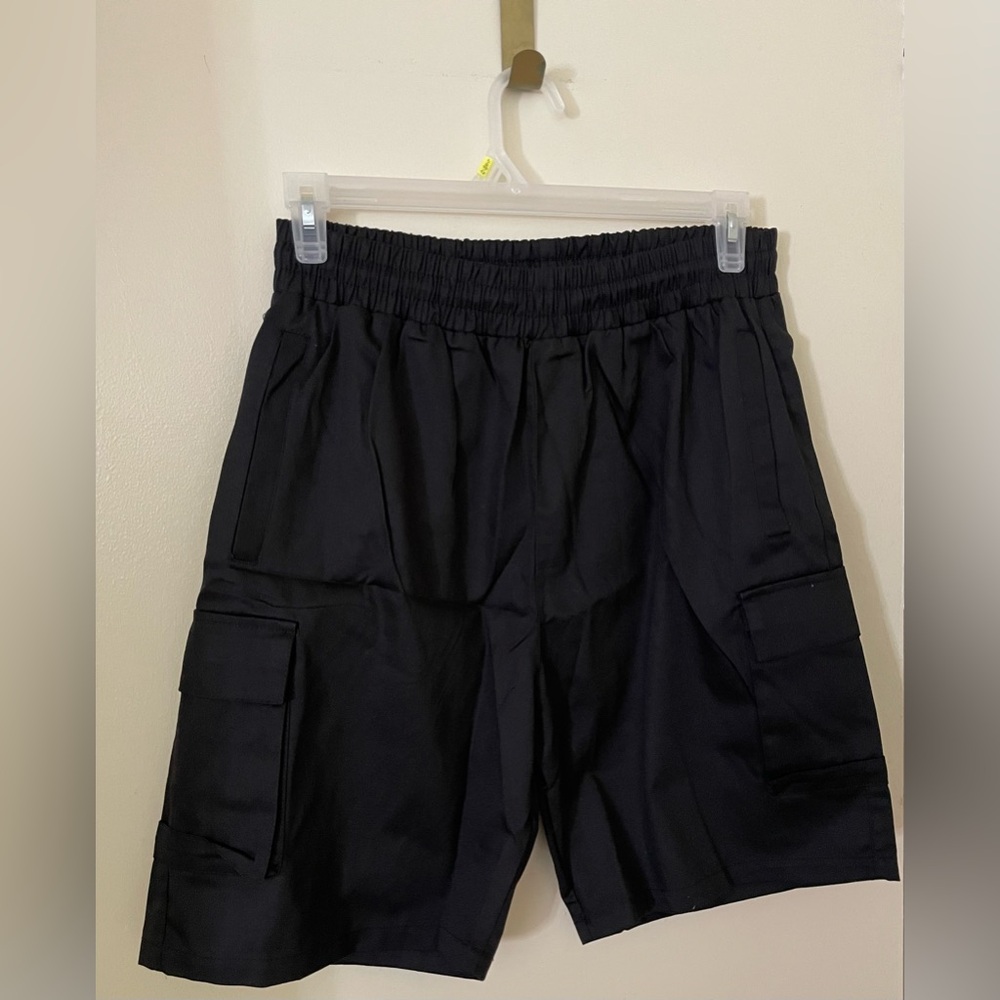 Sz XXL Hours Men's Black Cargo Shorts with 4 pockets